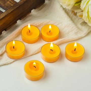 Pack of Beeswax Tealight Candles – 100% Pure Wax